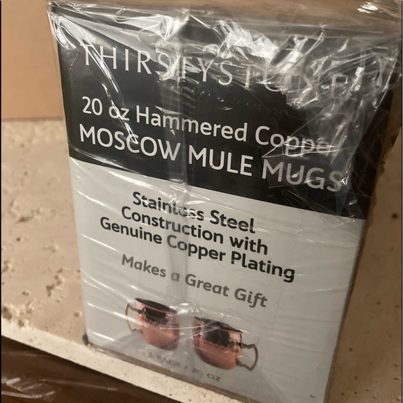 Thirstystone by Cambridge Hammered Moscow Mule Mugs - Picture 5 of 5